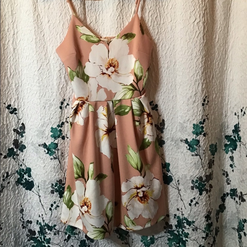 Peach party dress